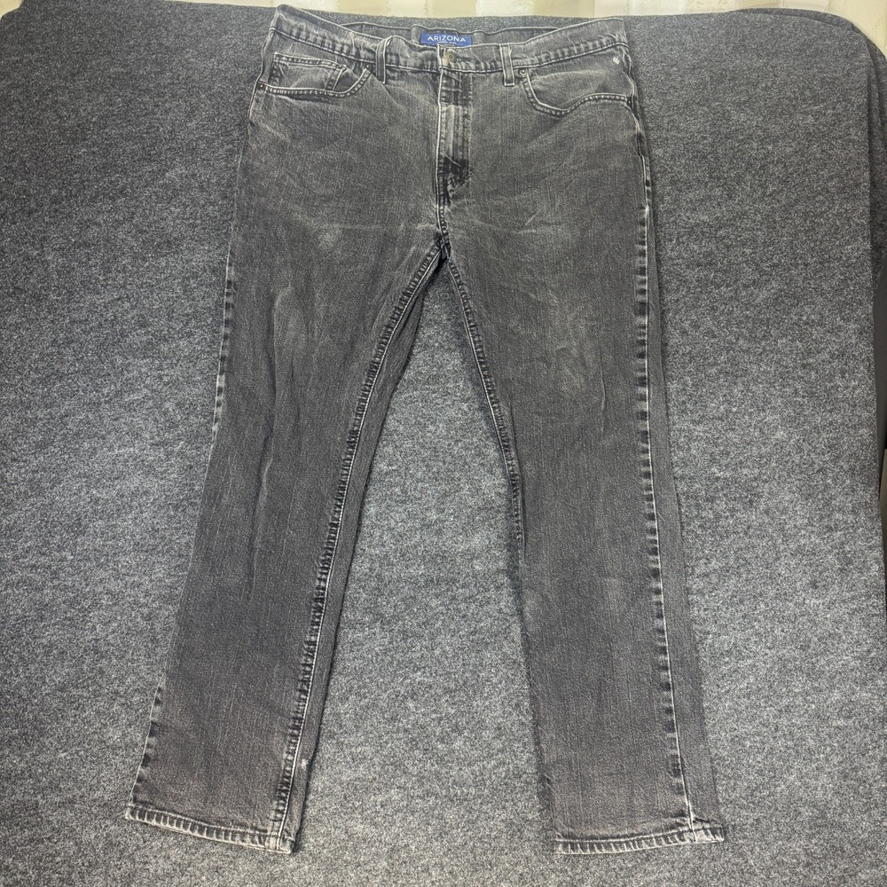 Arizona Flex Skinny Jeans Mens 38x30 Gray Cotton Stretch Everyday Casual Wear